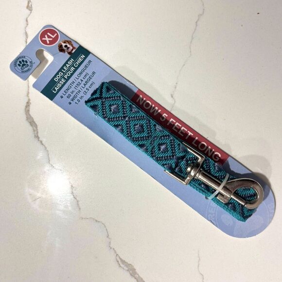 New Dog Turquoise Aztec Southwestern Style 5 foot Leash - Picture 2 of 5